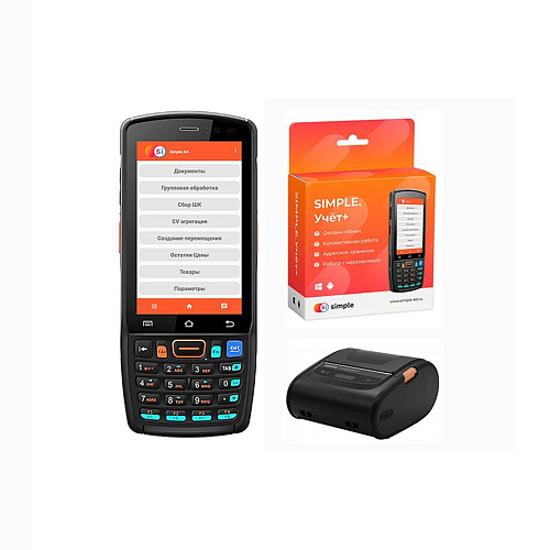 Комплект ТСД Urovo DT40, принтер Urovo K329 и ПО Simple.Учет+
